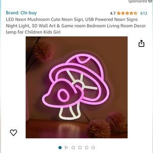 Neon Mushroom sign